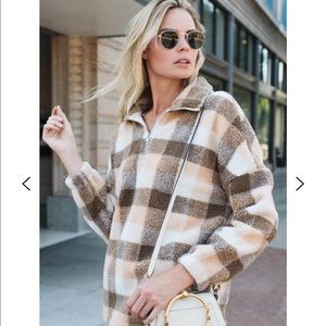 Corbin Woobie Plaid Pullover from Amaryllis